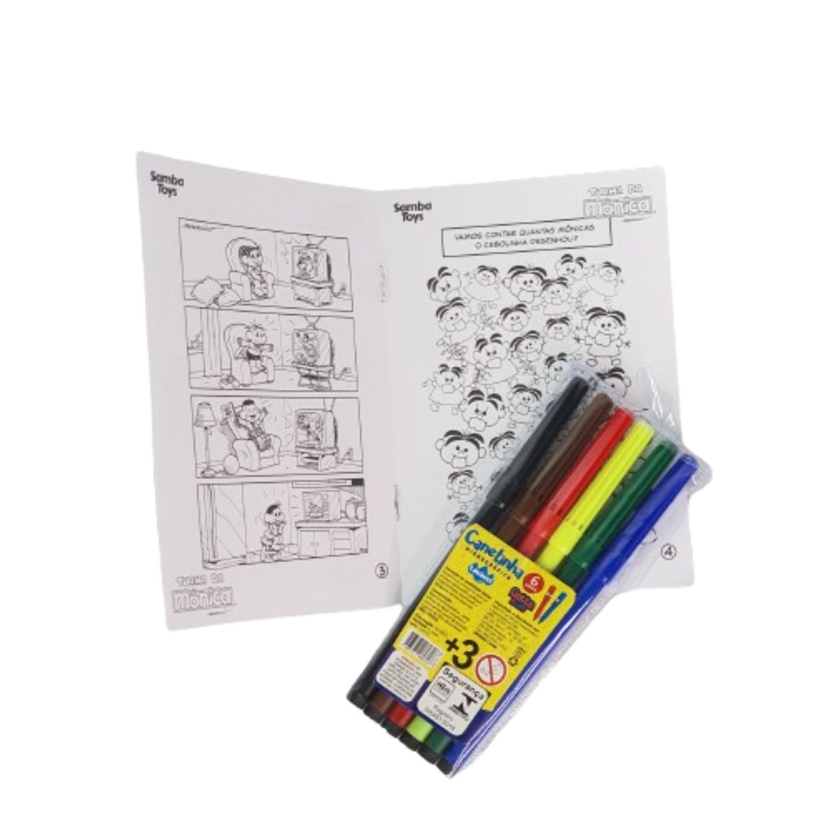 Kit Maleta Turma Da Mônica Passatempo / Colorir - Samba Toys Kit Maleta Turma Da Mônica Passatempo / Colorir - Samba Toys